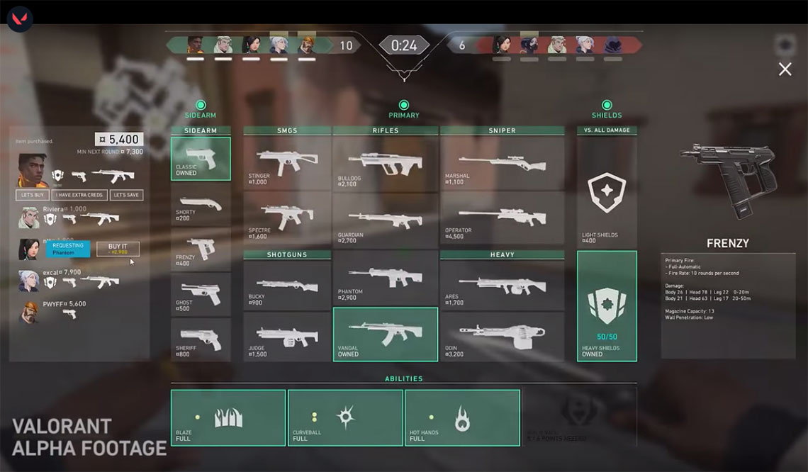 ヴァロラント ゲーム画面