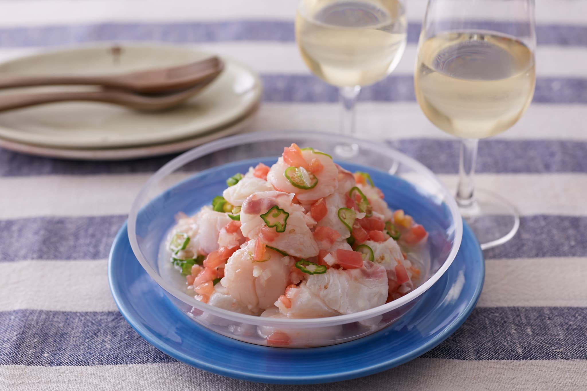 鯛と帆立のセビーチェ