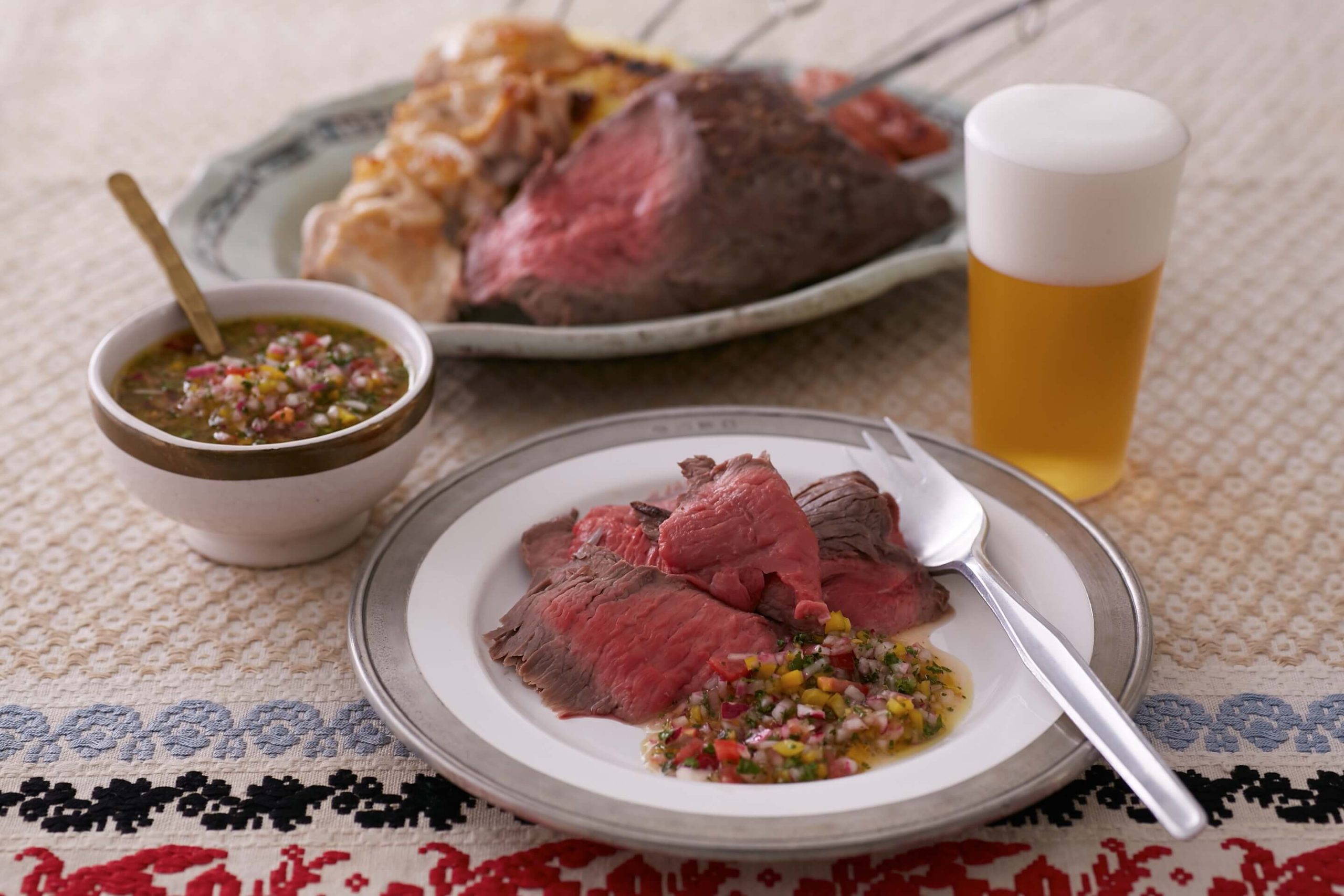 シュラスコ風牛肉のグリル焼き