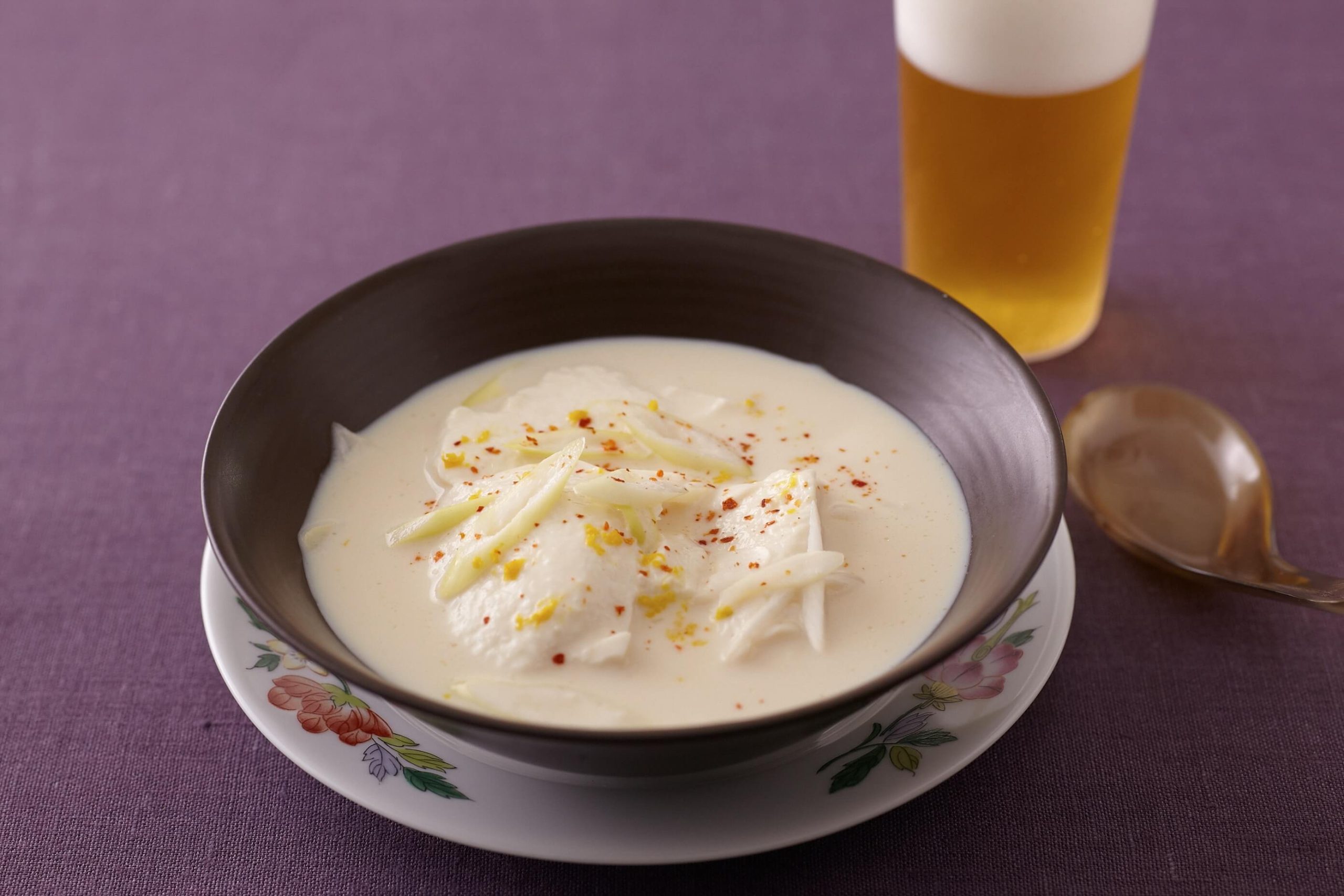 中華風豆腐豆乳スープ