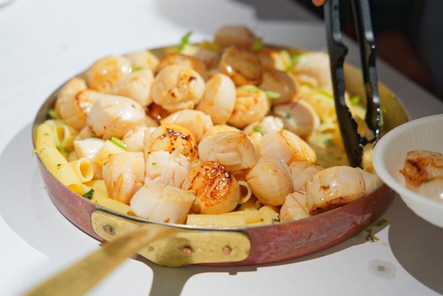 焼きホタテのリガトーニ