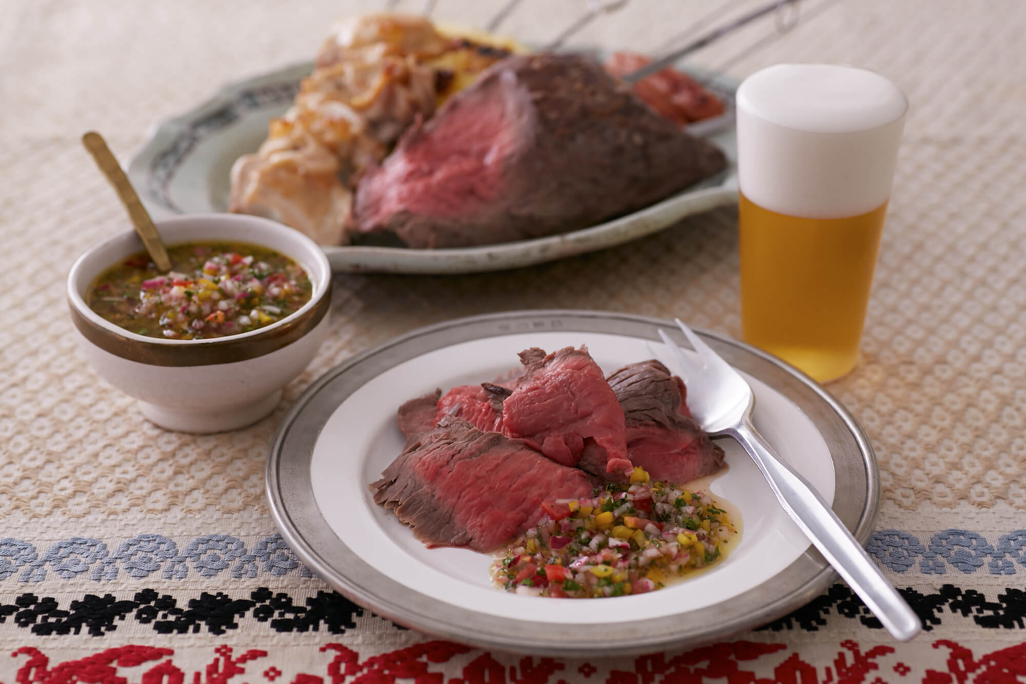 シュラスコ風牛肉のグリル焼き