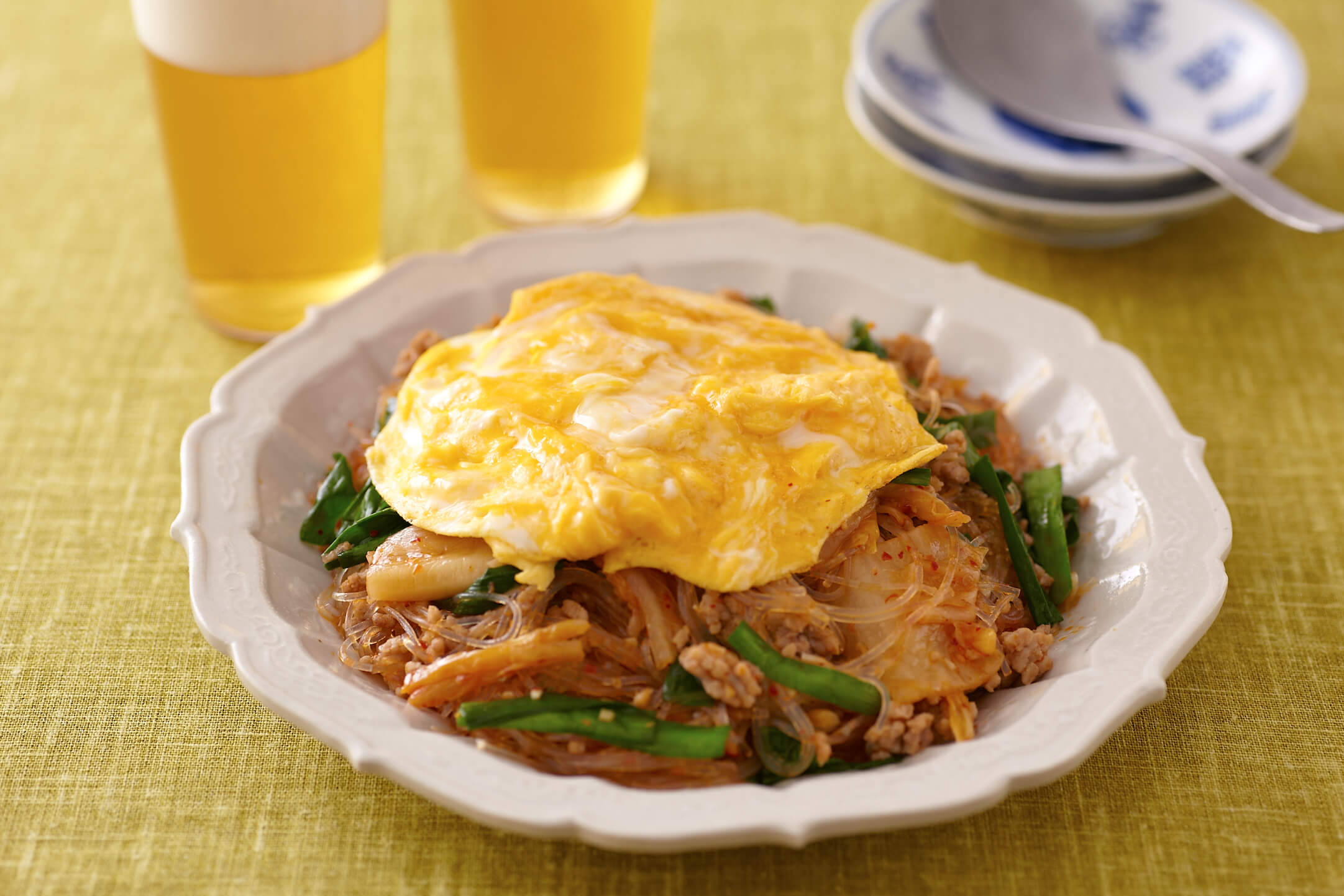 スタミナ満点 麻婆キムチ春雨