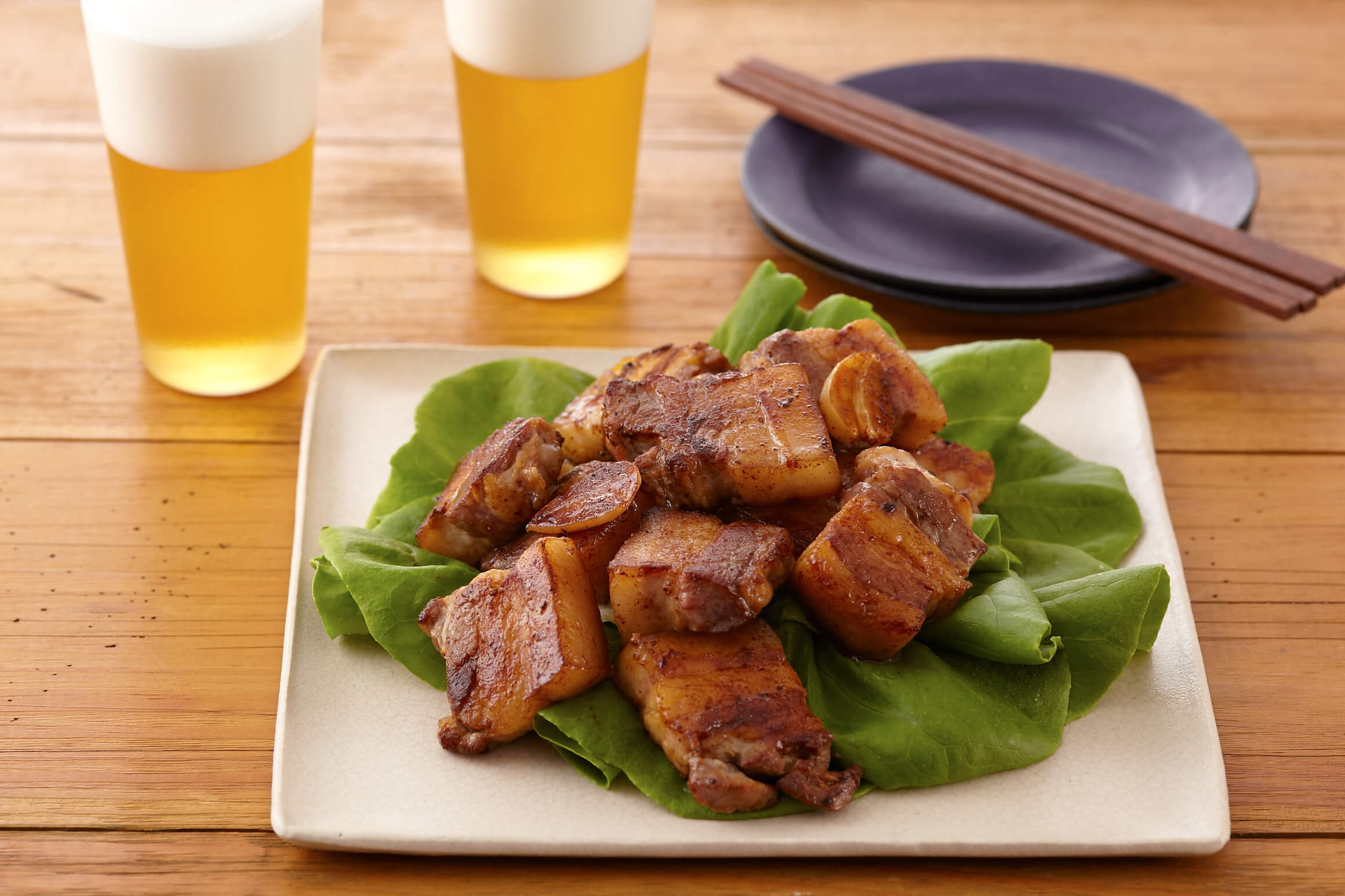 豚肉のにんにくしょうゆ漬け焼き