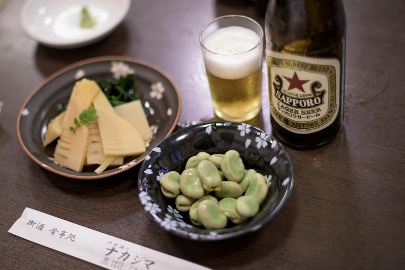 タケノコ煮とソラマメ